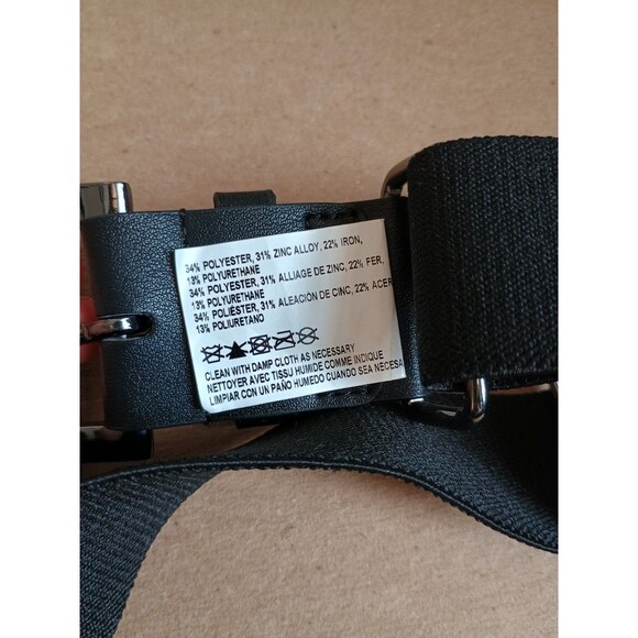 Nike Baseball Men's Belt Stretch Black  Swoosh Football Elastic Adjustable OneSz - Picture 2 of 4